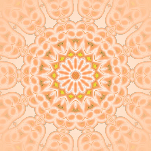 Modèle de cercle floral sans couture orange vert — Photo