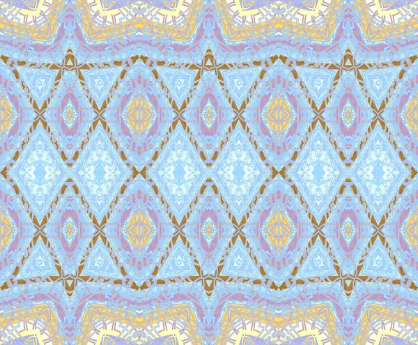Seamless diamond pattern blue purple ocher brown — Stockfoto