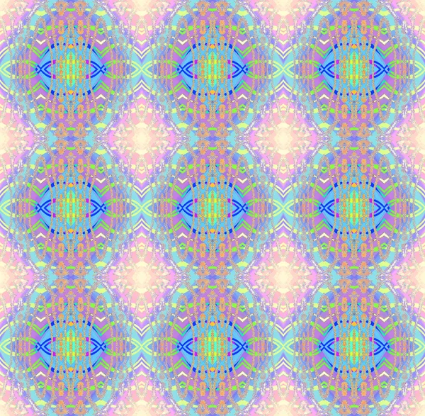 Seamless diamond pattern pink turquoise blue — Stock Photo, Image