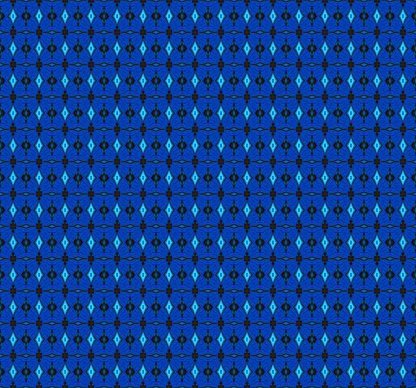 Naadloze patroon blauw zwart — Stockfoto