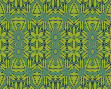 Seamless ornament green purple