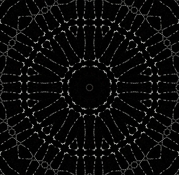 Patrón de círculos sin costura blanco negro — Foto de Stock