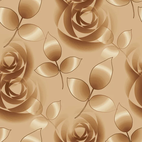 Розы и листья бежево-коричневого цвета — стоковое фото