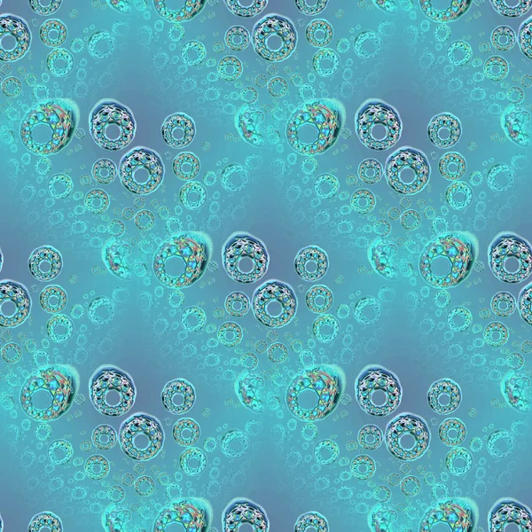 Seamless circles and diamond pattern turquoise purple — ストック写真