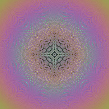 Kesintisiz Daire süsleme gökkuşağı renginde