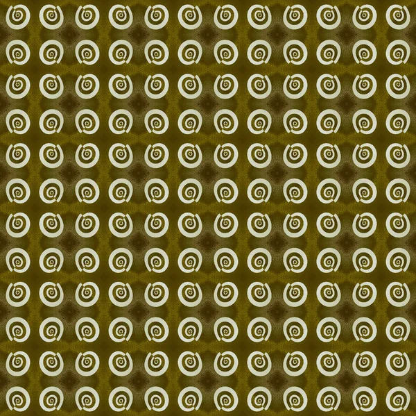 无缝螺旋模式绿色黄金白 — 图库照片