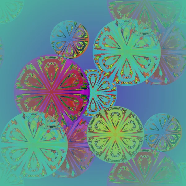 Seamless circle pattern multicolored blurred — Stockfoto