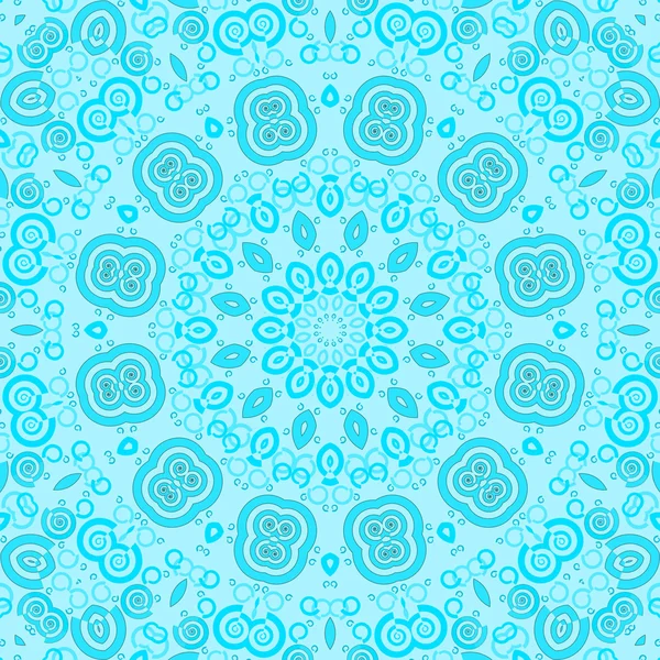 Seamless ornament in turquoise blue shades