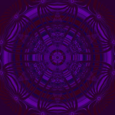 Kesintisiz Daire süsleme mor Menekşe