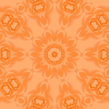 Sorunsuz çiçek süsleme turuncu