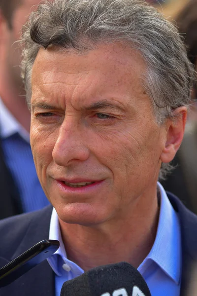 Mauricio Macri під час демонстрації проти політики уряду — стокове фото