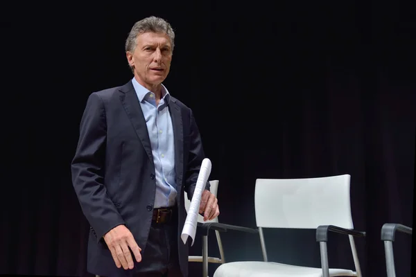 Mauricio Macri durante una rueda de prensa — Foto de Stock