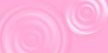 Pembe yoğurt ve süt dalgalanması efektiyle kremalı çilek sıçraması. Kozmetik arka plan için 3 boyutlu sütlü krema dalgası. Sütlü reklam vektörü için güzel yoğurt köpüğü üst görünümü.