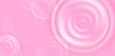 Çilekli yoğurt, pembe süt girdabı ve kremalı sıçrama etkisi üst görüş vektörü. Güzellik arka planı için 3 boyutlu meyve kremi dokusu. Reklam için yoğurt köpüğü. Boya afişini gevşetin..