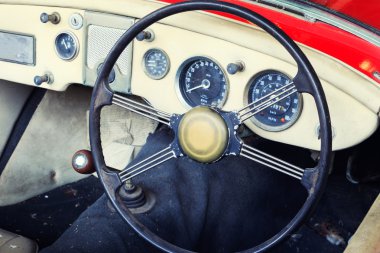 Eski model araba tekerleği ayrıntılarını Close-Up