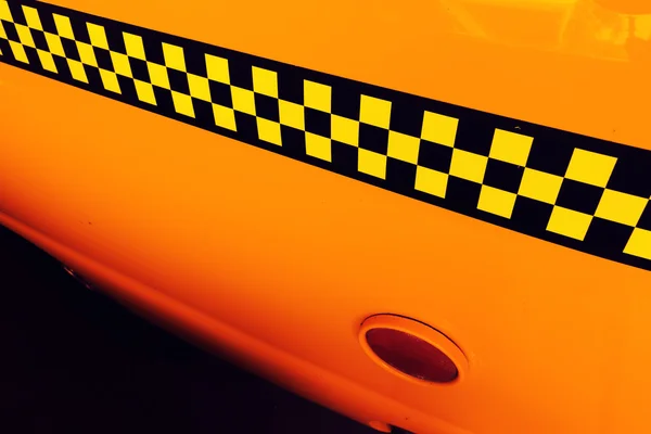 Žluté Taxi Taxi, Detail na boční pohled Taxi Checker — Stock fotografie