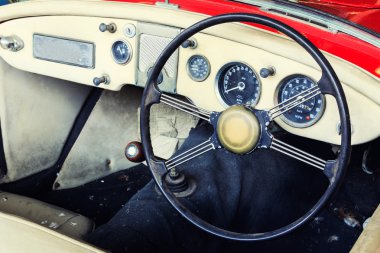 Eski model araba tekerleği ayrıntılarını Close-Up