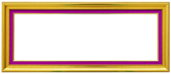 Goldener Vintage-Rahmen isoliert auf Weiß. Goldrahmen Louis abstraktes Design. — Stockfoto