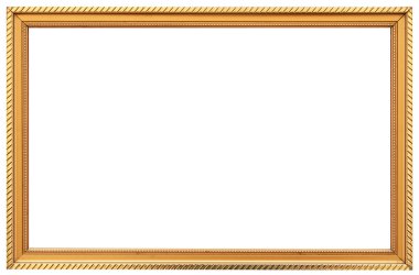 Ahşap vintage çerçeve üzerinde beyaz izole. Ahşap çerçeve basit tasarım.