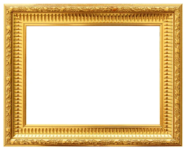 Wood vintage frame isolated on white. Wood frame simple design. — Stock Photo, Image