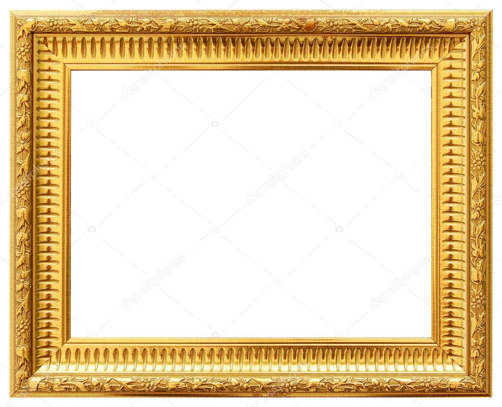 Wood Vintage Frame Isolated On White Simple Design Wood Vintage Frame Isolated On White Simple Design Stock Photo