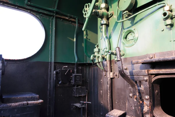 Details voor een vintage steam train cabine. Darjeeling trein. — Stockfoto