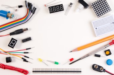 Diy Elektronik Kit , Robot sensör ve araçları çeşitli mikro denetleyici tabanında yapılan. Closeup.