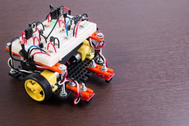 Kök veya DIY Elektronik Kit, robot yarışması fikirler izlemeyi satır. portre.