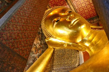 Uzanmış Buddha (uyku Buda) Wat Pho Tapınağı Bangkok Tayland