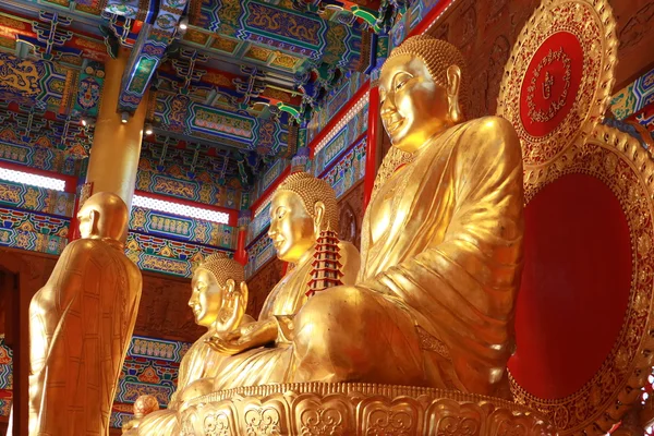 Estatua de Buda, estuco en templo chino — Foto de Stock