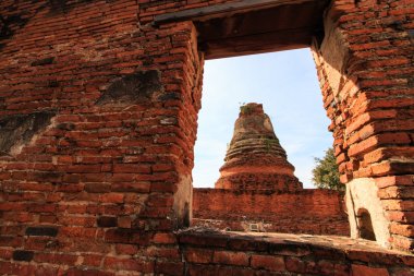 Stupas pagoda, pagoda Wat Worachet Tapınağı, antik Siam medeniyet Buda heykeli