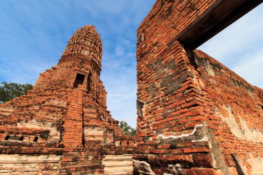 Stupas pagoda, pagoda Wat Worachet Tapınağı, antik Siam medeniyet Buda heykeli