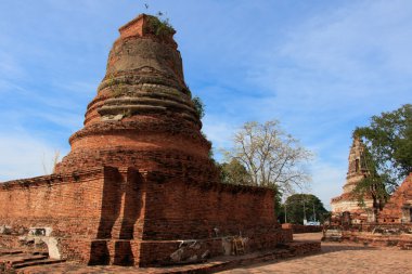 Stupas pagoda, pagoda Wat Worachet Tapınağı, antik Siam medeniyet Buda heykeli