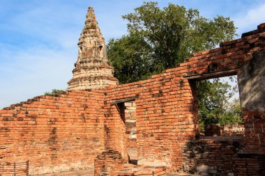 Stupas pagoda, pagoda Wat Worachet Tapınağı, antik Siam medeniyet Buda heykeli