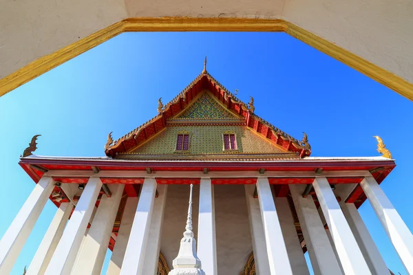 Kapell i Wat Intharam - den gamla Uposatha Wat Bang Yi Ruea Nok Thonburi, Bangkok Thailand — Stockfoto