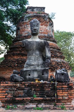Şehir kurma kalır, Wat Phra Sri Sanphet Tapınağı Ayutthaya, Tayland (Phra Nakhon Si Ayutthaya Buda heykeli)