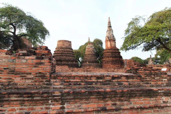 Phra Ram Temple (Wat Phra Ram) romok tartomány Ayutthaya, Thaiföld — Stock Fotó