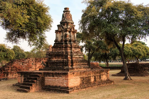 在泰国大城府省 Phra Ram 寺 (Wat Phra Ram) 遗址 — 图库照片