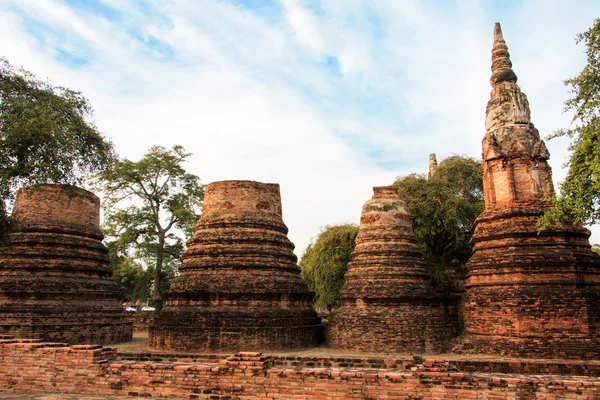 在泰国大城府省 Phra Ram 寺 (Wat Phra Ram) 遗址 — 图库照片