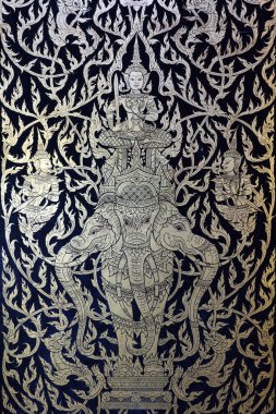 Tay tarzında hat sanatı Phra Pathom Chedi, Nakhon Pathom Tayland içinde