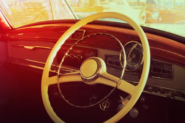 Vintage arabalar ayrıntılarını Close-Up