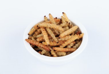 Tay böcekler, kızarmış böcekler mealworms (denilen Express tren Tay insanlar atıştırma için).