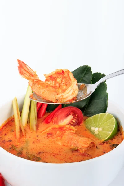 Zuppa di gamberi tailandesi con citronella (Tom Yum Goong ) — Foto Stock