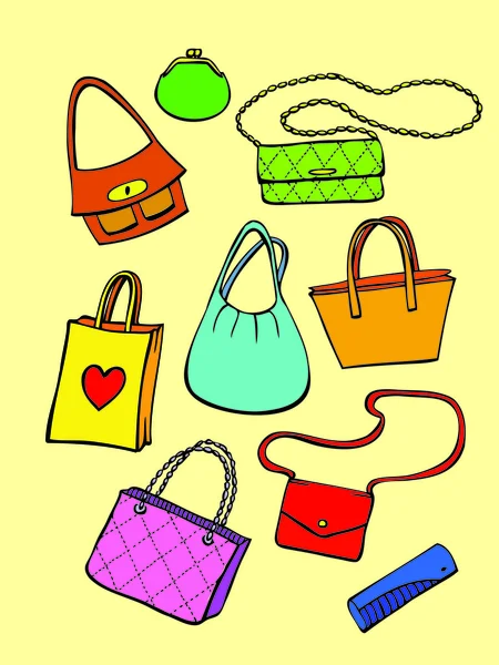 Bags and purses — Stock Vector
