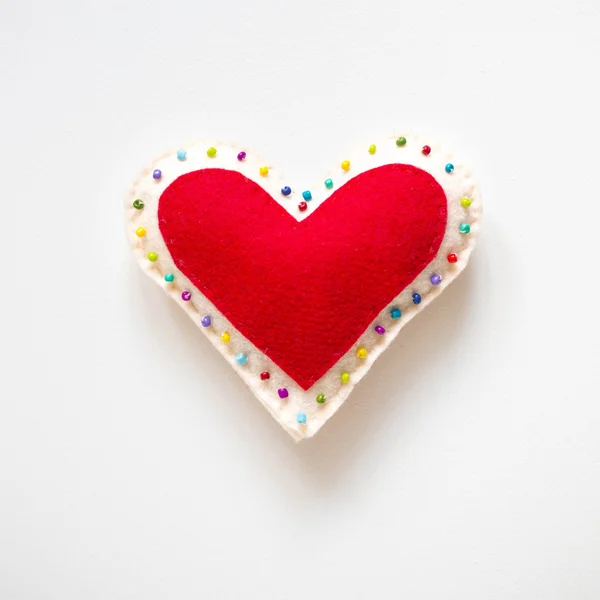 Coração sentido vermelho - símbolo de amor — Fotografia de Stock