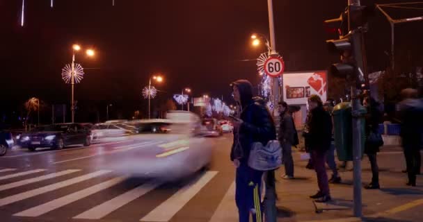 bucharest romania december 2015 night traffic with car pass zebra crossing - Christmas Zebra Decorations bucharest romania december 2015 night traffic with car pass zebra crossing - Christmas Zebra Decorations