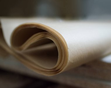 Parşömen kağıdı rulosu Seçici odaklanmayı kapat