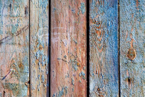 Planches avec de la vieille peinture. Vieille ville en bois — Photo