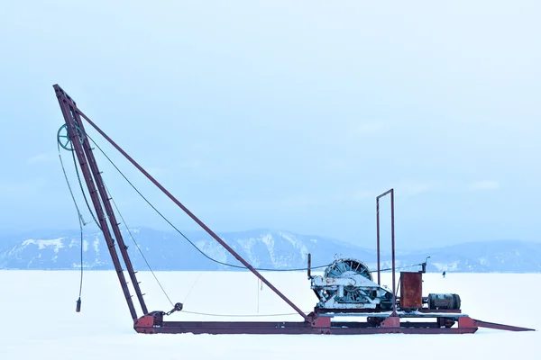 Estación de ciencia y nuchnaya en el hielo de Baikal —  Fotos de Stock