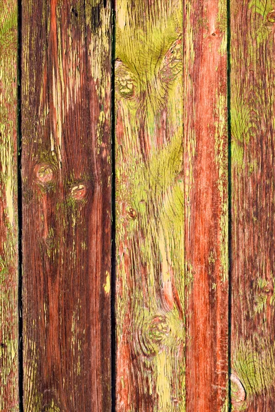 Régi Grange színű fa táblák, mint a háttér-val másol hely. Fából készült rusztikus háttér vagy festett fa táblák textúra. Táblák bővítőhely. Zöld és narancssárga vacsorázó. — Stock Fotó